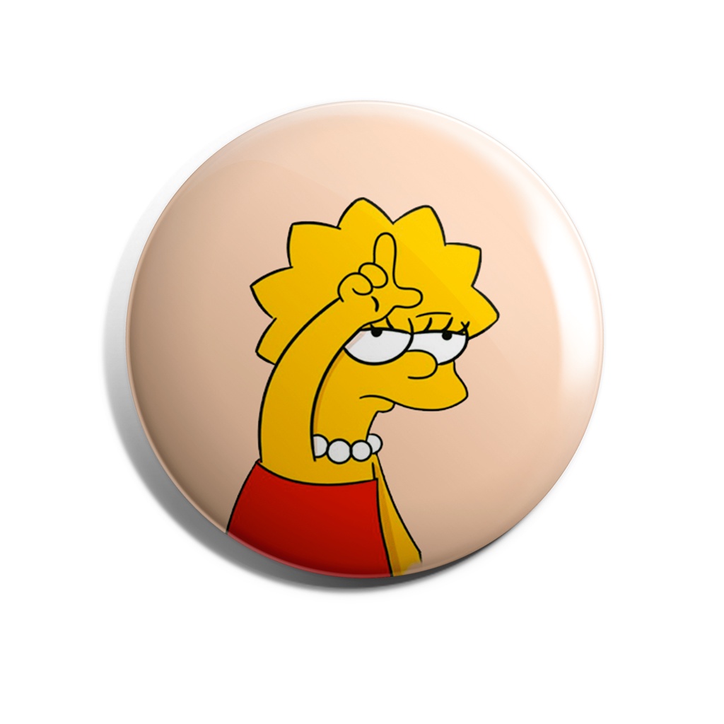 Bottom OS SIMPSONS LISA Bottons 3,5 cm botton (broche alfinete) botons ...