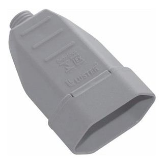 TOMADA = Plug Fêmea 10A 250V 2 Pinos. Com prensa-cabo, para cabos com diâmetro externo até 10mm. ABNT NBR 14136 Novo padrão de tomada. Plugue tomada Fêmea 2 Pólos 10A 250V. Aplicações: Tomadas e Extensões. Plugue desmontável.
