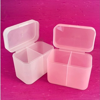 Porta Algodão Com 2 Divisórias Para Manicure E Unhas