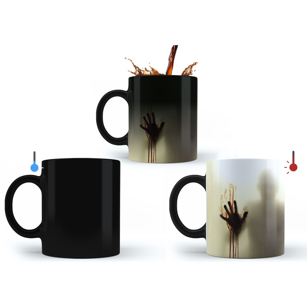 Caneca Mágica The Walking Dead Mão Zumbi Presente