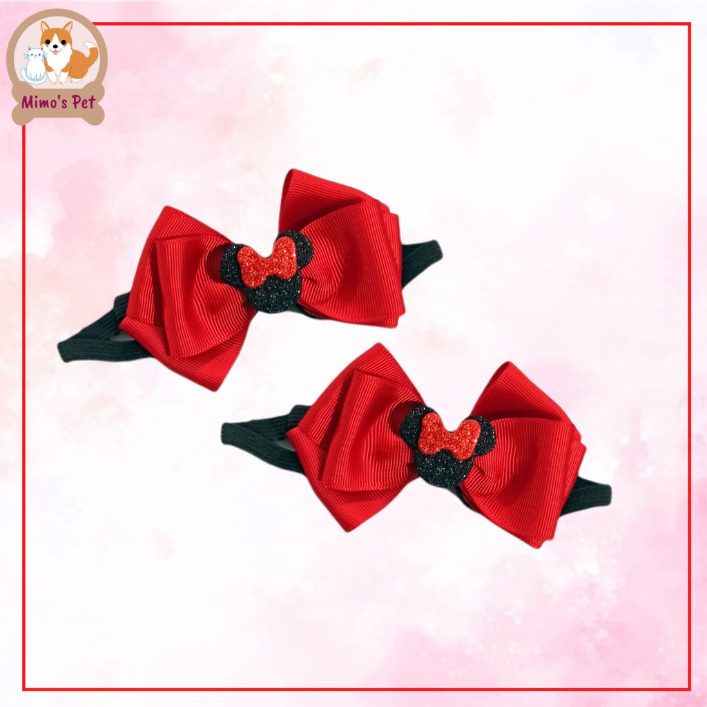 Lacinho Pet Minnie Acessórios Pets Laços Tiara Pet luxo para cães e gatos