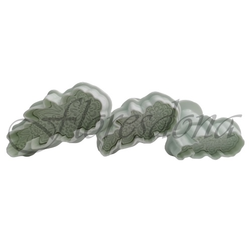 Kit Cortador Ejetor Rosas com Rendas Com 3 peças - C3708