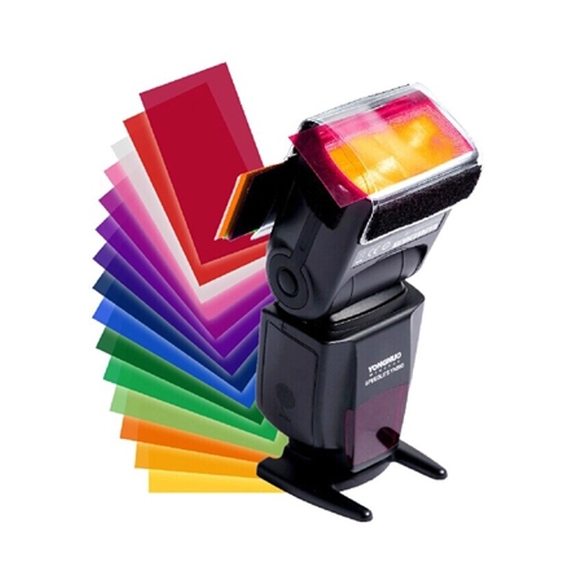 Cartão Colorido Para Strobist Flash Gel Filter Color Balance Com Elástico , Iluminação Difusora