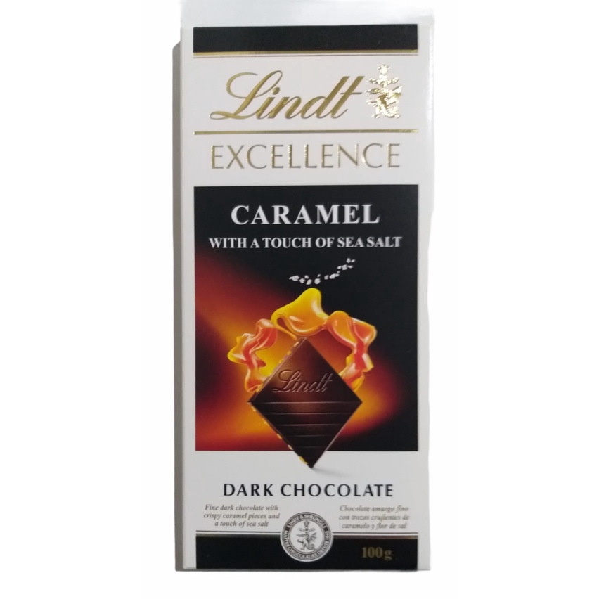 Chocolate Lindt premium Caramel Com Flor De Sal Irresistível 100 Gramas de  pura delícia - envio imediato | Shopee Brasil