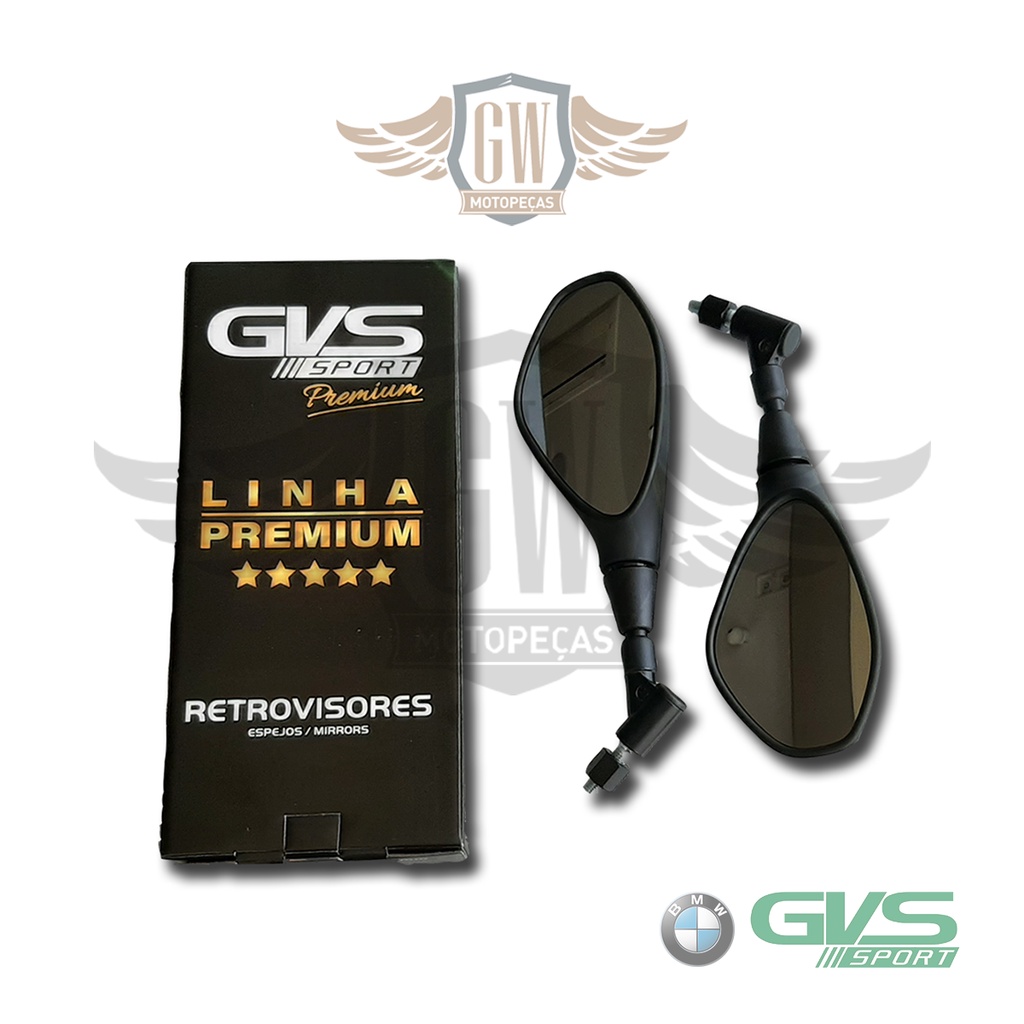 Retrovisor Gvs Bmw F800 Giro 360° Yamaha Lente Convexa Fumê em Oferta na Shopee
