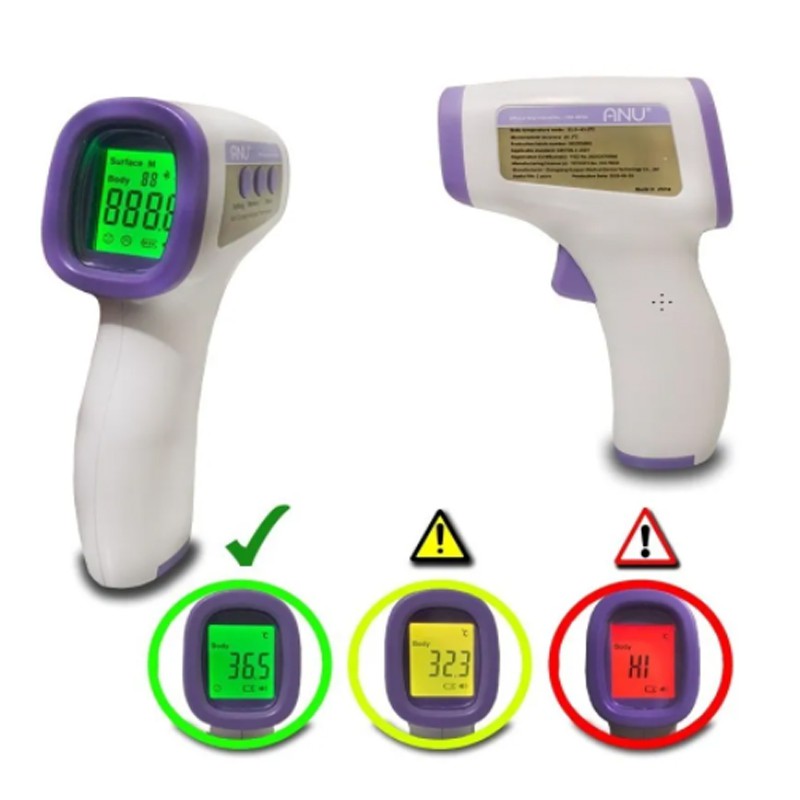 Termômetro Testa Infravermelha Digital Lcd Distância
