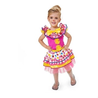 Fantasia Infantil Palhaça Palhacinha Menina Circo Festas Aniversário Carnaval em Oferta na Shopee