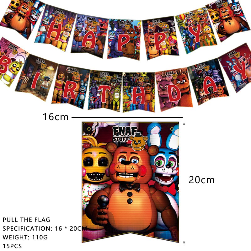 Five Nights At Freddy's FNAF Birthday Party Decor Supplies Set