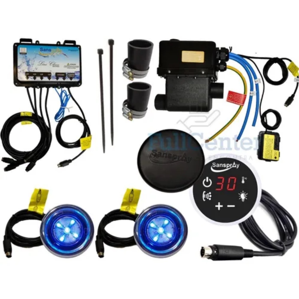 Aquecedor Acoplado C/ Cromoterapia 2 Spots Sanspray 8000w em Oferta na Shopee