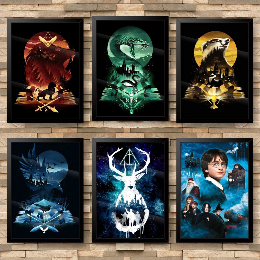 HARRY POTTER -Quadros de séries, filmes e animes - Quadro parede & decoração - Presente - #A1