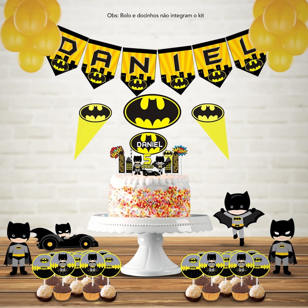 Kit Festa Batman - Lembrancinha de Aniversário Festa Infantil | Shopee  Brasil