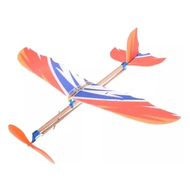 Avião Planador de Isopor Flexivel com elastico
