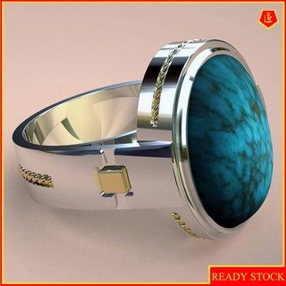 Anel Elegante Turquesa Prata 925