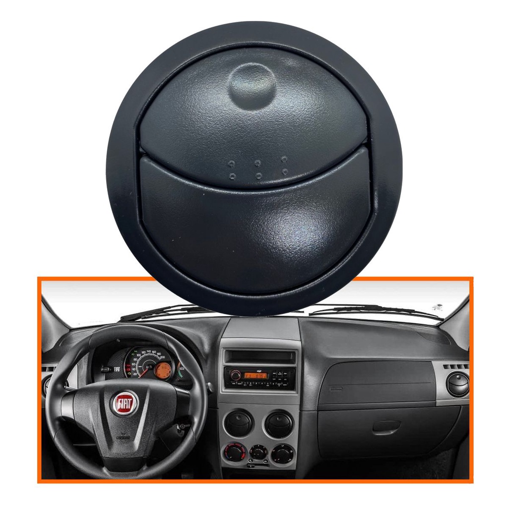 Difusor de Ar Central e Lateral Palio 2004/2017 Palio Economy 2014/... Palio Fire Way 2017/... - Cinza Escuro