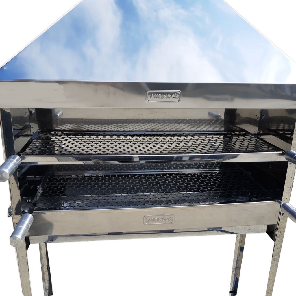 Grelha Para Churrasqueira Espetinhos Inox Grande 73,5x26cm — imagem 2 de 2