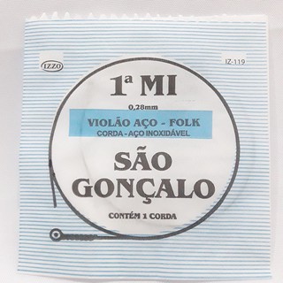 Kit Corda Violão Avulsa Aço 1º Mi e 2º Si São Gonçalo
