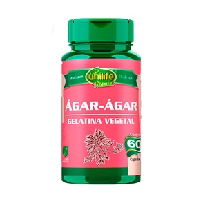 Gelatina Vegetal Agar-agar Unilife 60 Cápsulas De 500mg
