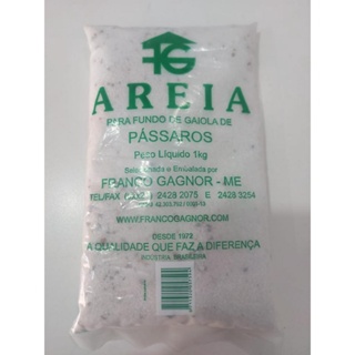 Areia branca para fundo de gaiola - 1kg em Oferta na Shopee