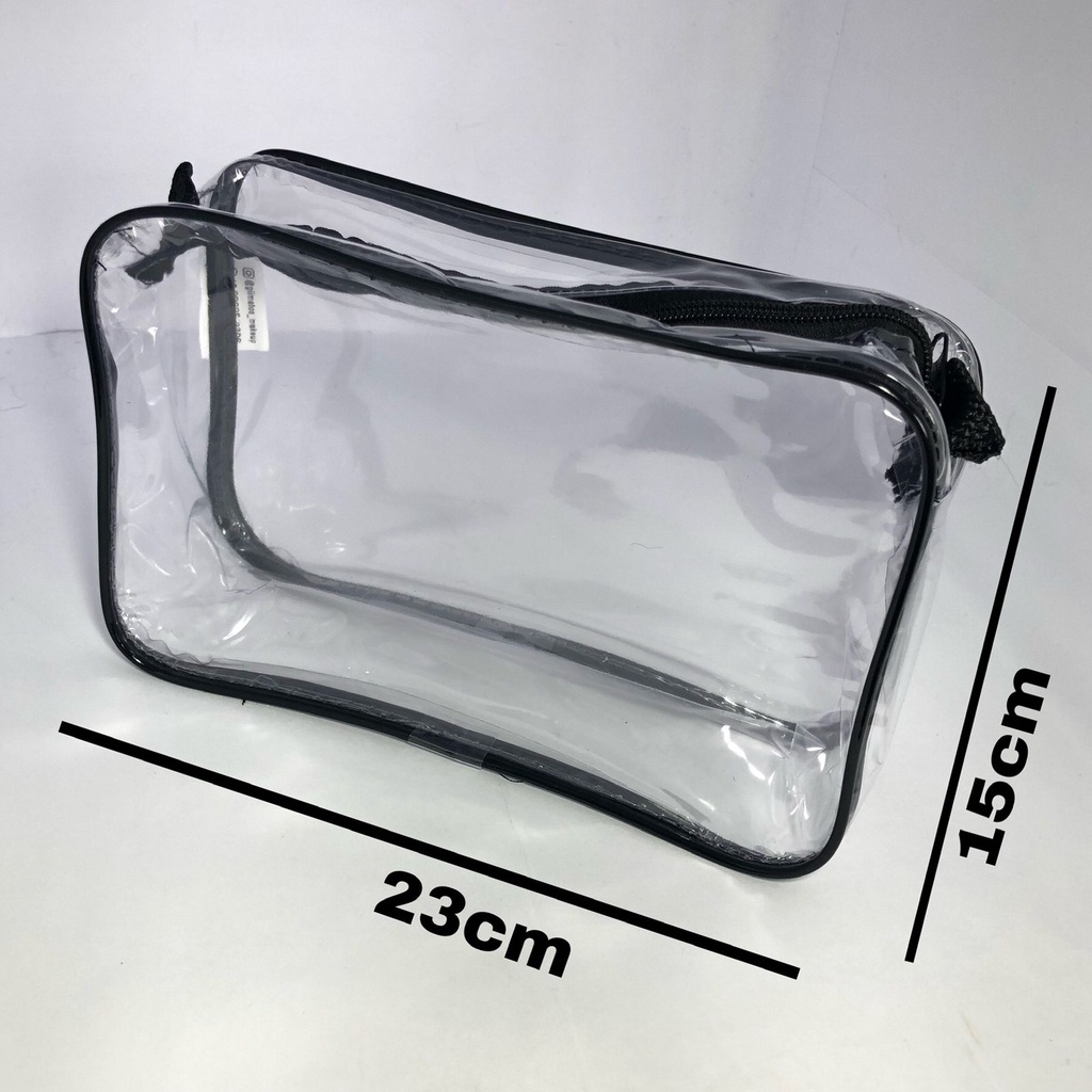 Necessaire inteira transparente 23x15 em Oferta na Shopee