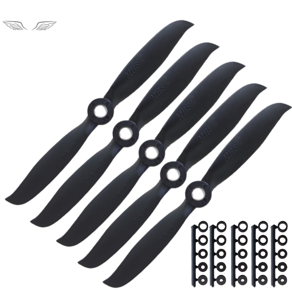 5 Hélices Mhs Fly 4.5x4.5 P/ Motores Aprox 3000kv Zagi Jatos