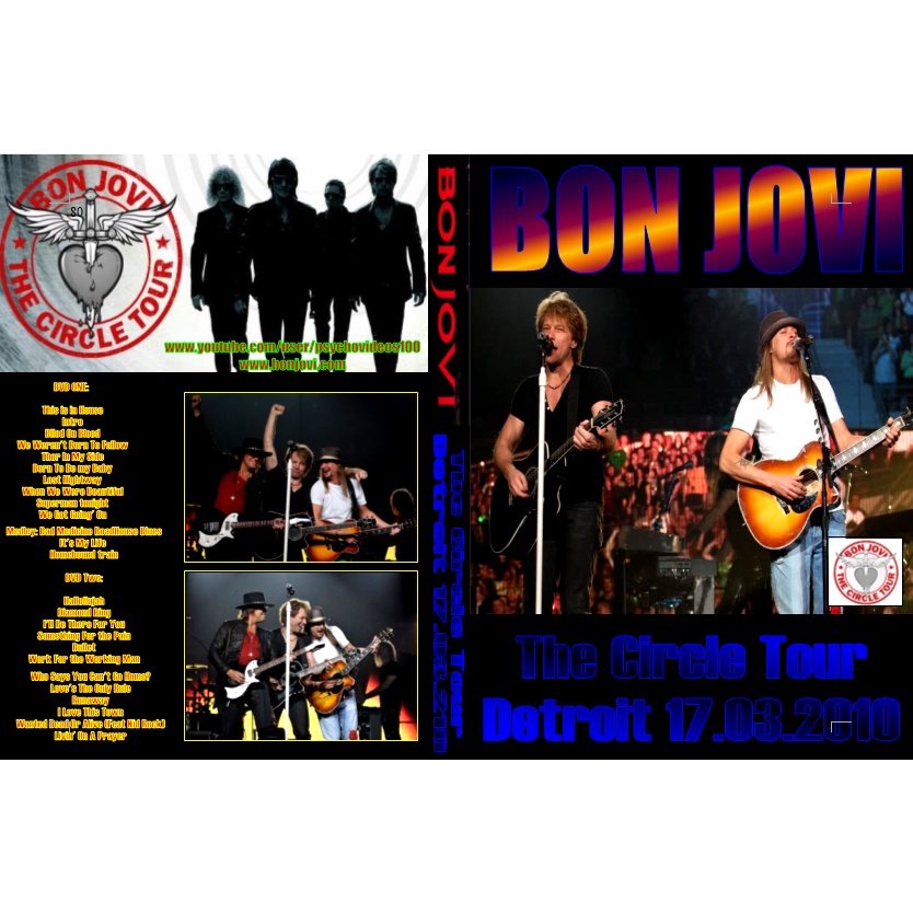 Bon Jovi - DVDr Duplo - Detroit 2010 (Participação Kid Rock) AMADOR
