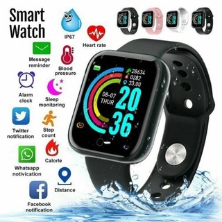 D20 Y68 Smartwatch relógio smart à prova d 