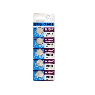 05 Pilha Bateria Lithium Cr2032 3v Botão Moeda Compativel Chave de Carro/Relogio/Brinquedos/Cozinhas