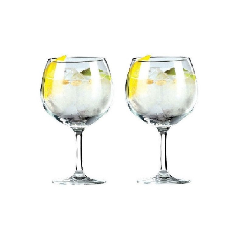 Kit com 2 Taças de Gin Tônica em Vidro Premium 620ml - Para Gin, Vinho, Drinks e Cerveja