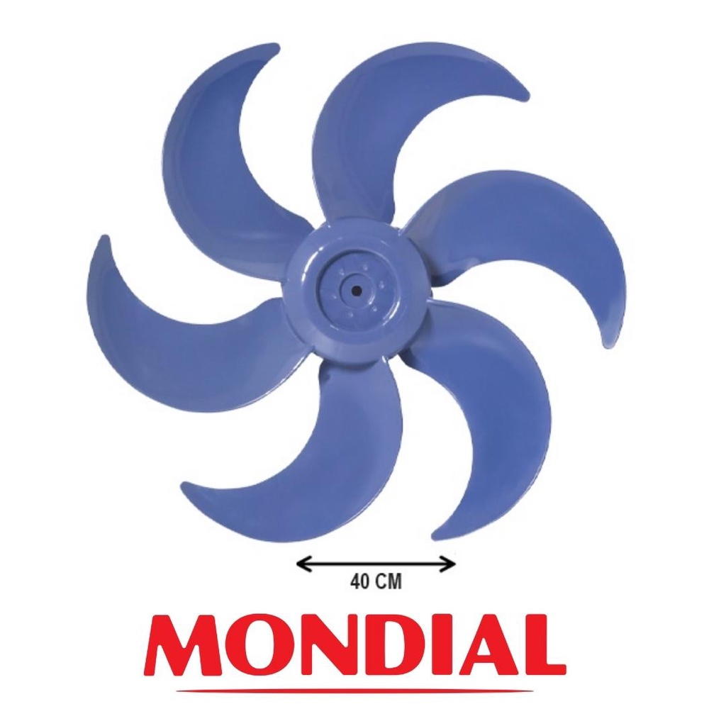 Hélice Ventilador Mondial V45 Azul 40cm 6 Pás Original