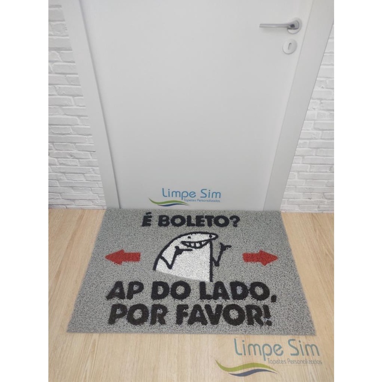 Tapete Capacho 60x40 Florks Boleto Ap Frase Divertido Geek