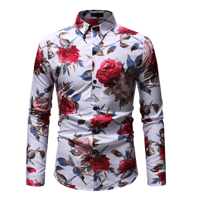 camisa manga longa floral