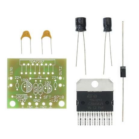 TDA7297 Kit de Eletrônica para Montar Amplificador com TDA7297 - Áudio Eletrônico Som