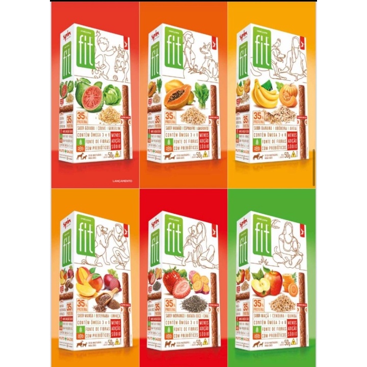 Petisco Bifinho Fit Spin Pet Diversos Sabores Para Cachorros Cães