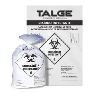 Saco Lixo Infectante Branco 15 Litros C/100 Unidades - Talge