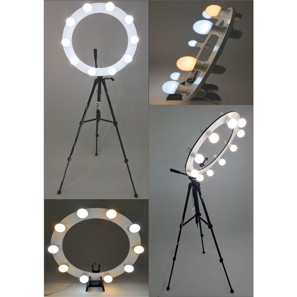 Ring Light 12 soquetes Led 2em1 + Tripé + Kit Selfie