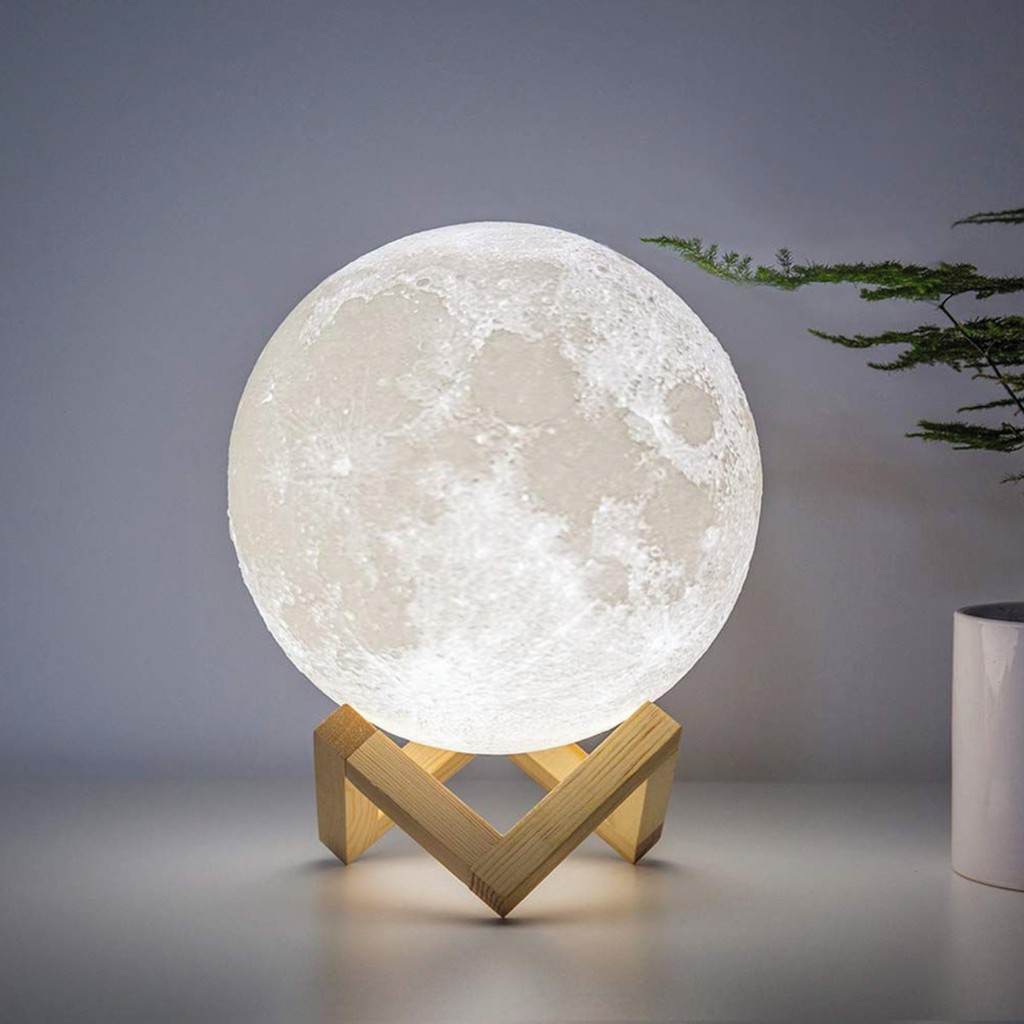 Luminária lua Cheia 3D 2 Cores