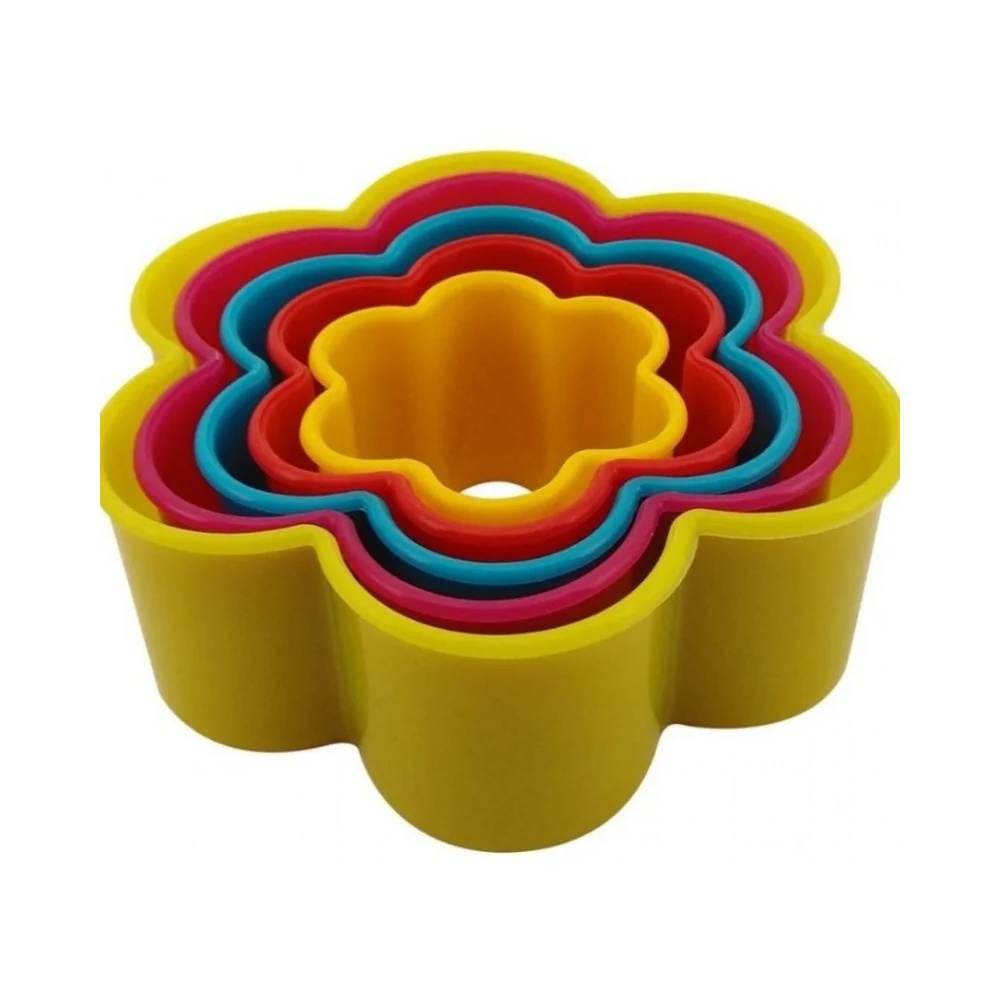 Cortadores Plastico Flor com - 05 unidades  SilverChef