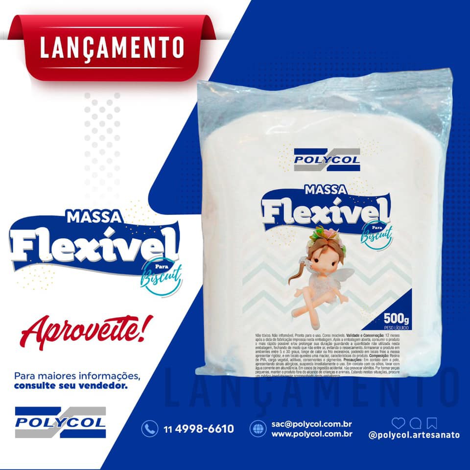massa flexivel polycol 500g em Oferta na Shopee