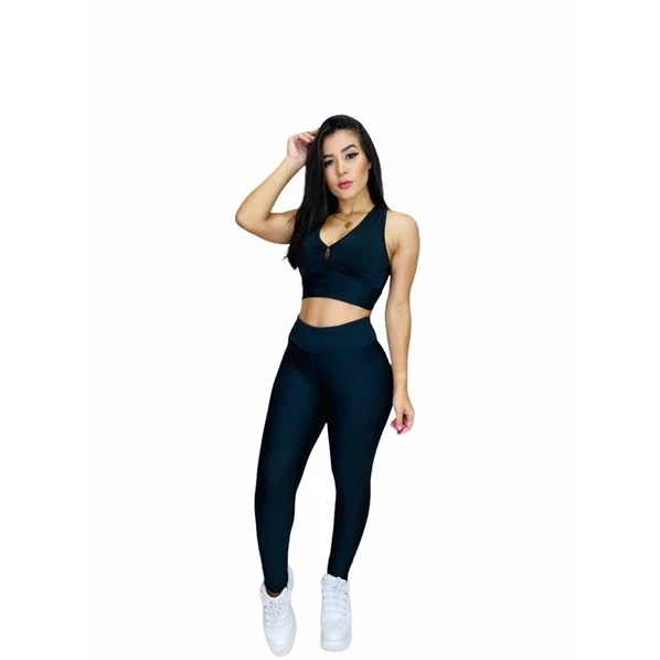 Conjunto Fitness Calça + Top Super Luxo — imagem 1