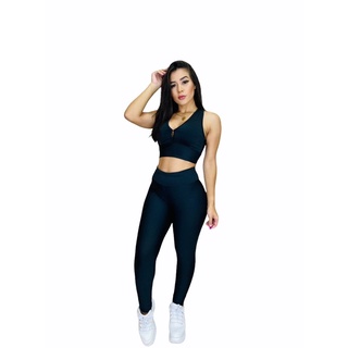 Conjunto Fitness Calça + Top Super Luxo