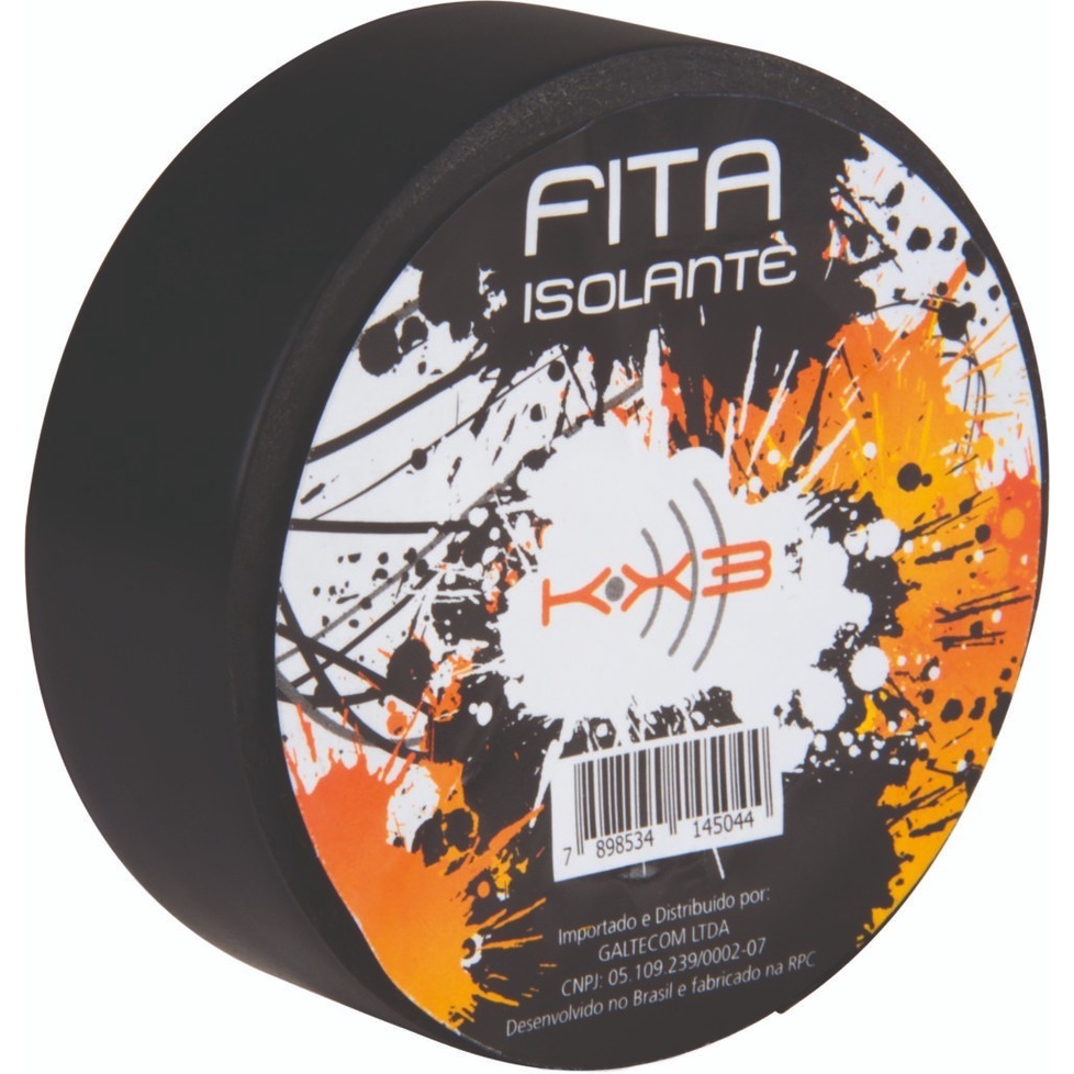 Fita Isolante Kx3 20m (Pacote com 10 Peças) - Home & Living