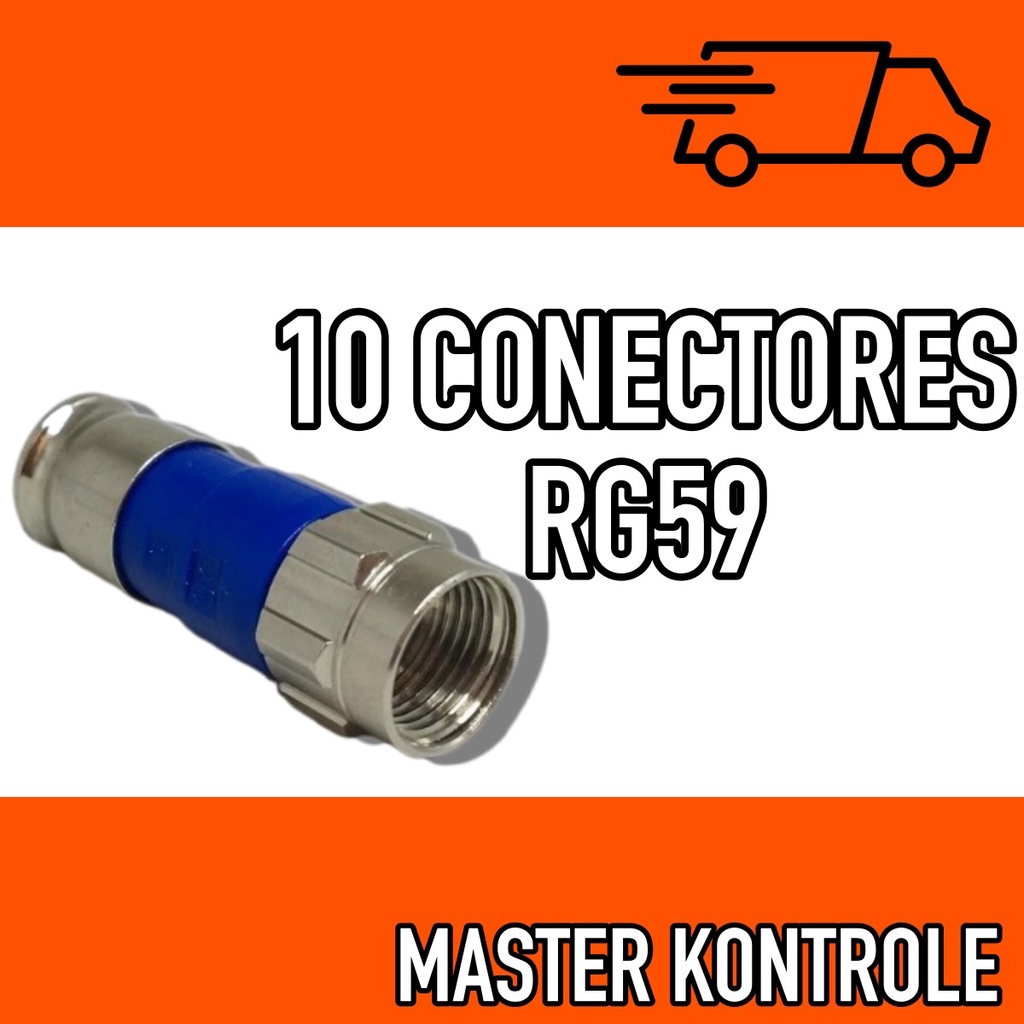 Kit 10 Conectores Rg59 Pressão em Oferta na Shopee