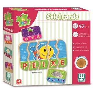 Be A Bá Soletrando Em Madeira 47 Peças 0418 - Nig em Oferta na Shopee