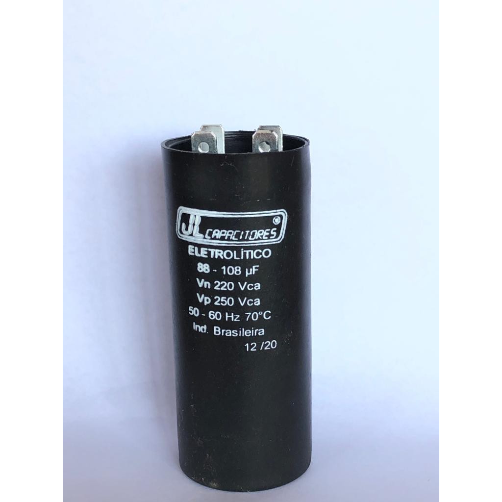 Capacitor Eletrol. 88-108uf 220v Destrava Motor De Geladeira
