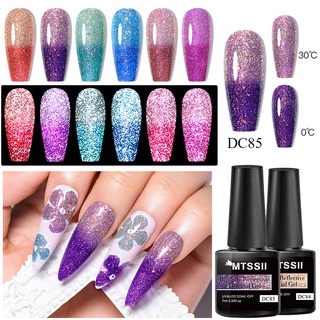 MTSSII 7ml Gel Térmico Refletivo De Polimento De Cor Mudança Verniz UV De Imersão Escuro Flash Lacas