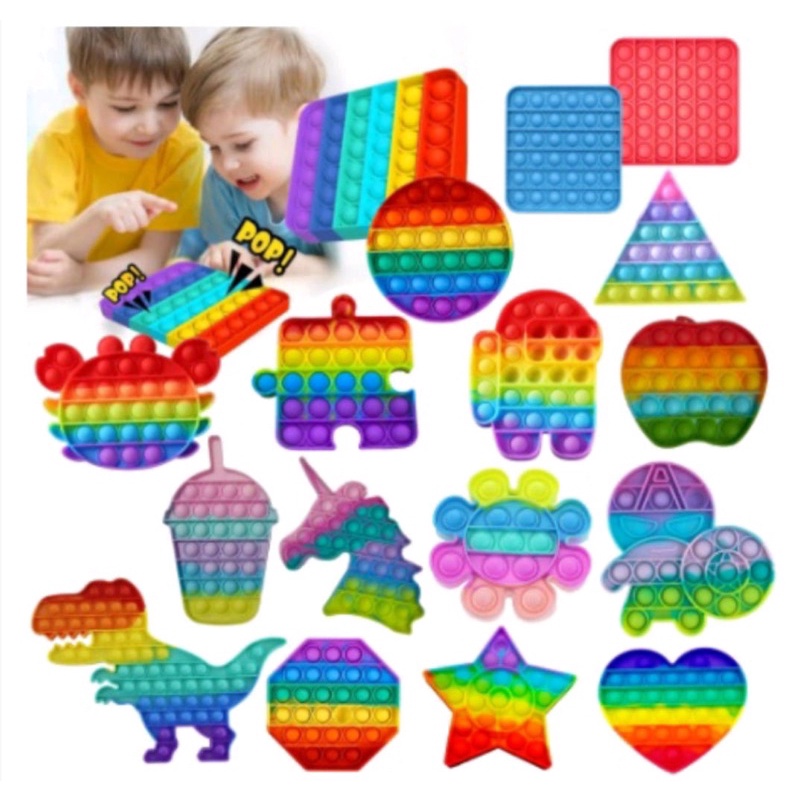 Brinquedo Pop It anti stress encapsulado de 2 polegadas , unidade avulsa.