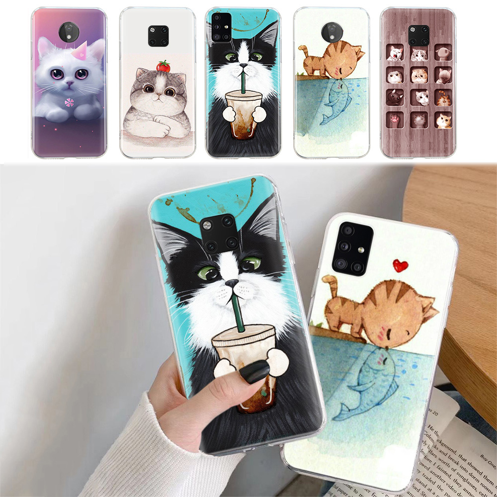 Capa Flexível Transparente De Gato Fofo Para Motorola Moto Z2 Z3 Play G9 G8 Play Plus Power Lite K-42