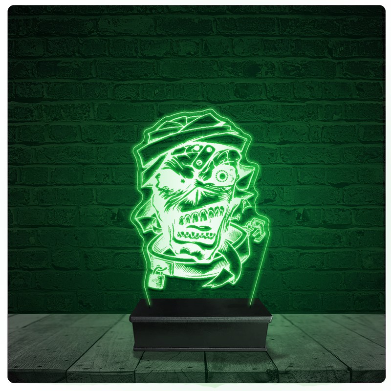 Luminária Abajur Acrílico Led - Eddie Iron Maiden 10