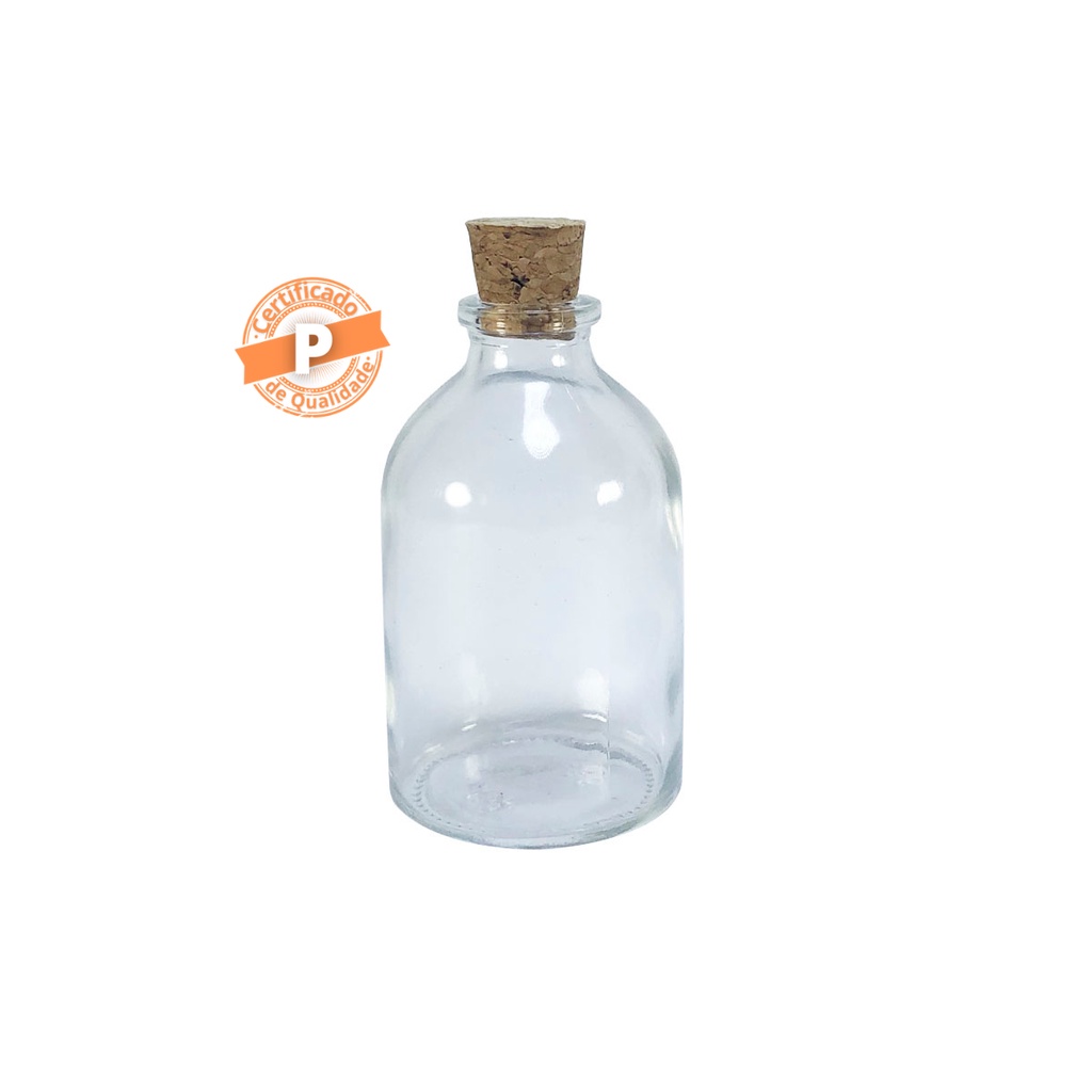 Frasco De Vidro 50ml Com Rolha (10 Unidades) em Oferta na Shopee