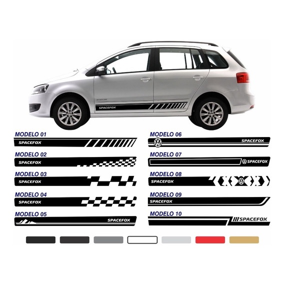 Faixa Lateral  Volkswagen Space Fox Faixa Auto Adesiva Colante